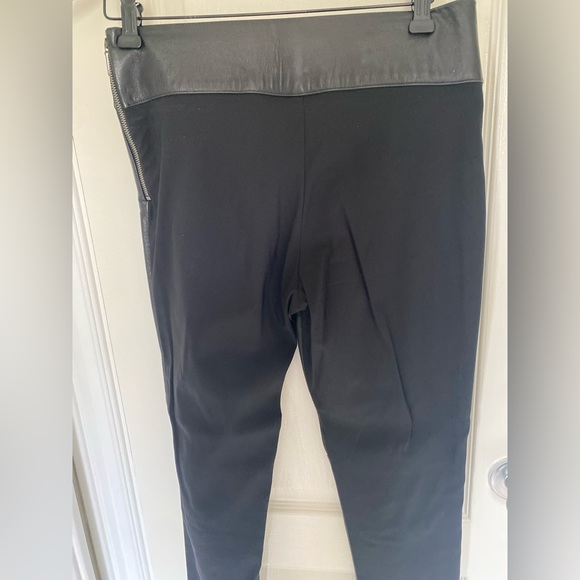 Nicole Miller Artelier Leather Panel Pants - Picture 2 of 4